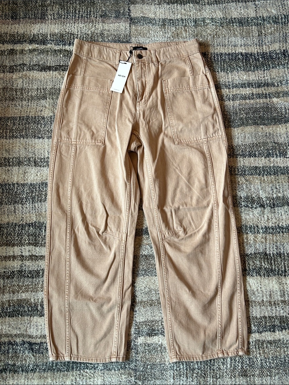 Me+Em Patch Pocket Engineered Jean in Dusted Pink Wash Size 29
